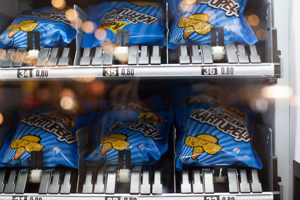 Chips in a vending machine in Latvia